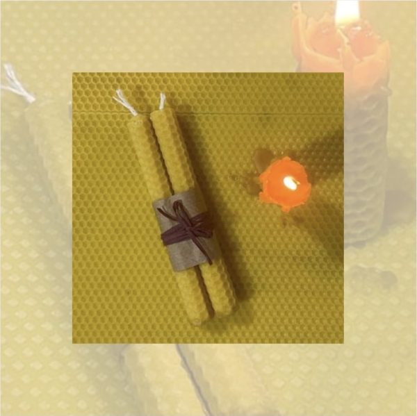 velas de cera de abeja artesanal